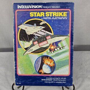Star Strike for Mattel Intellivision Game Box Manual overlays complete vintage